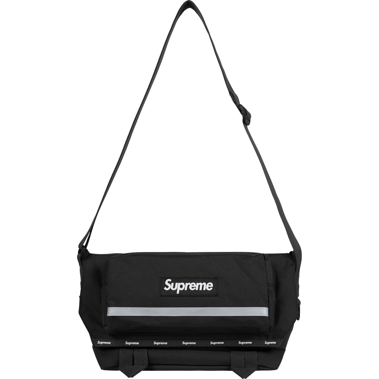 Supreme Reflective Messenger Bag Black SUPREME SUPREME - originalfook singapore