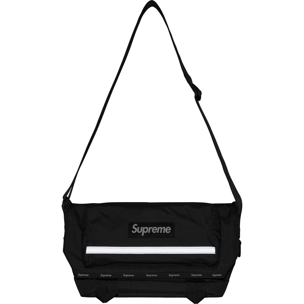 Supreme Reflective Messenger Bag Black SUPREME SUPREME - originalfook singapore