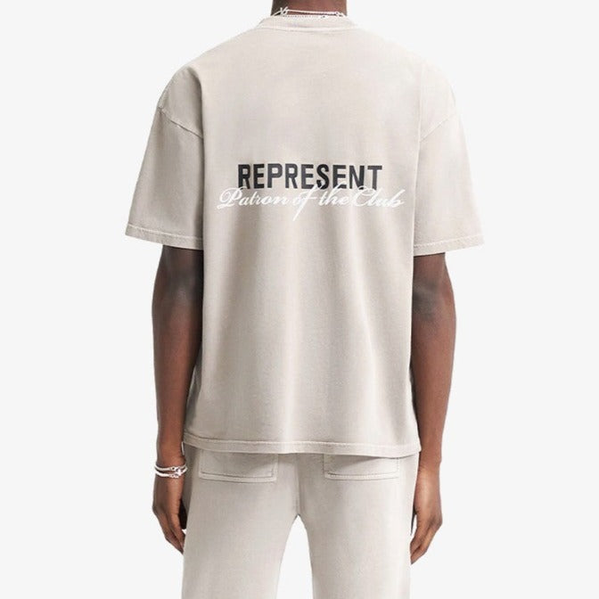 Represent Patron Of The Club Tee Mudstone REPRESENT REPRESENT - originalfook singapore