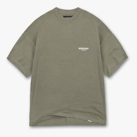 Represent Owners Club Logo Tee Olive REPRESENT REPRESENT - originalfook singapore