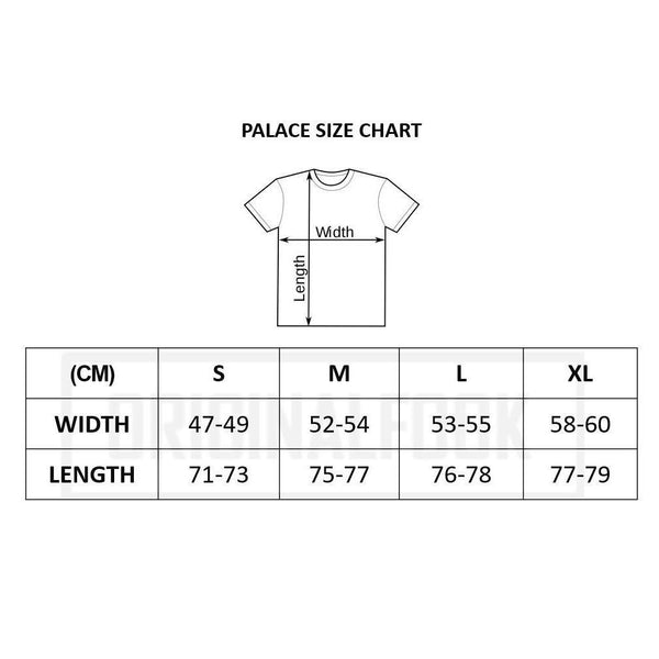 Palace T Shirt Size Chart
