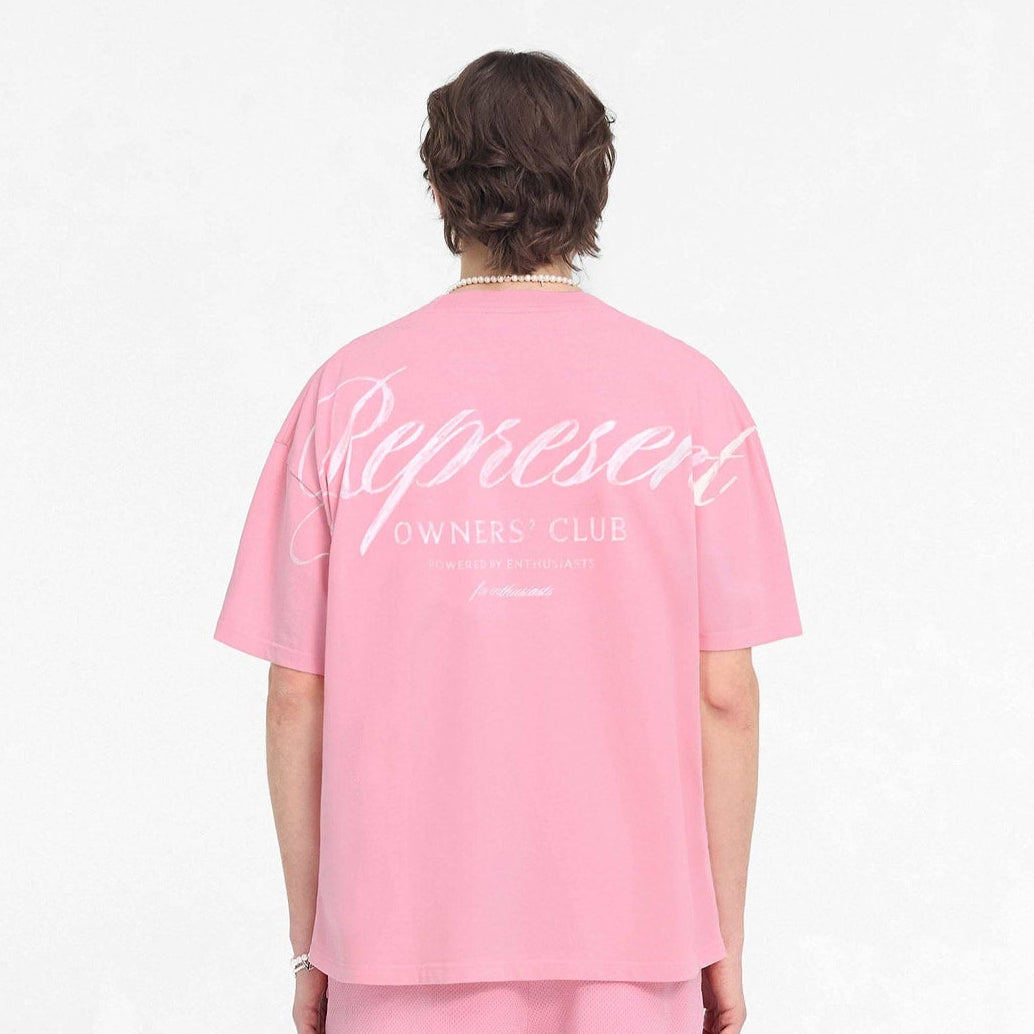 Represent Owners Club Script Pink Tee - ORIGINALFOOK