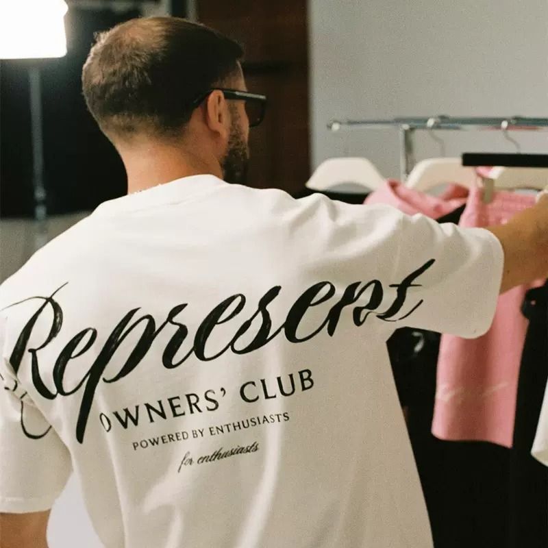Represent Owners Club Script Tee White REPRESENT REPRESENT - originalfook singapore