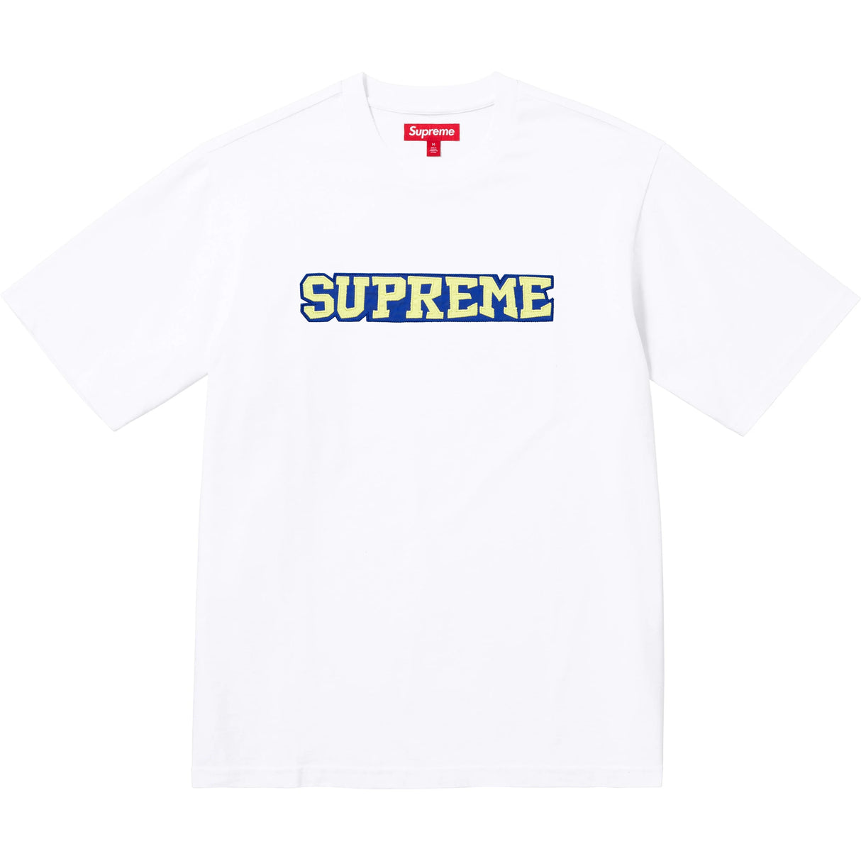 Supreme Satin Applique Tee White SUPREME SUPREME - originalfook singapore