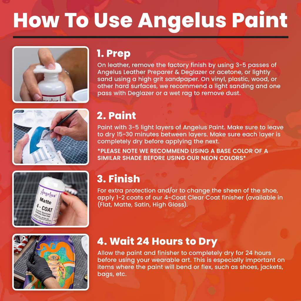 (80 Colors) Angelus Acrylic Leather Paint (L to Z) - ORIGINALFOOK
