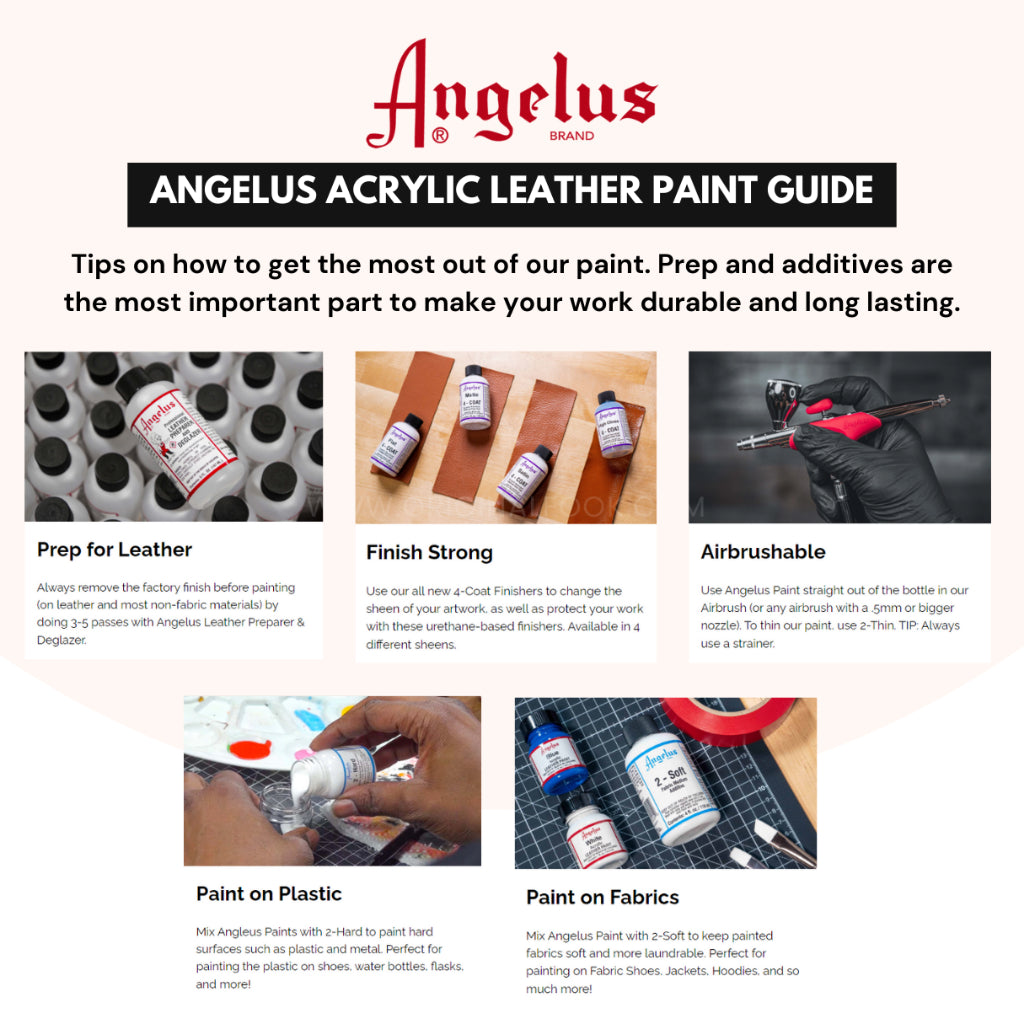 (80 Colors) Angelus Acrylic Leather Paint (A to L) ANGELUS ANGELUS - originalfook singapore
