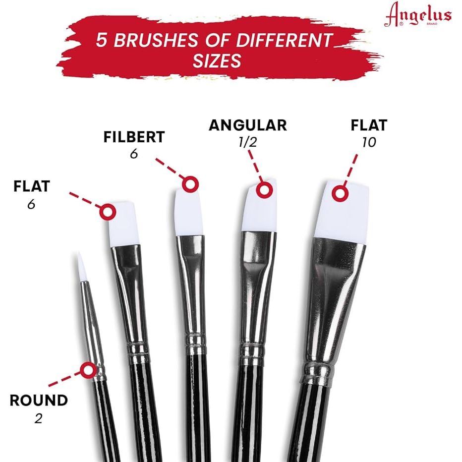 Angelus 5 Piece Paint Brush Set ANGELUS ANGELUS - originalfook singapore