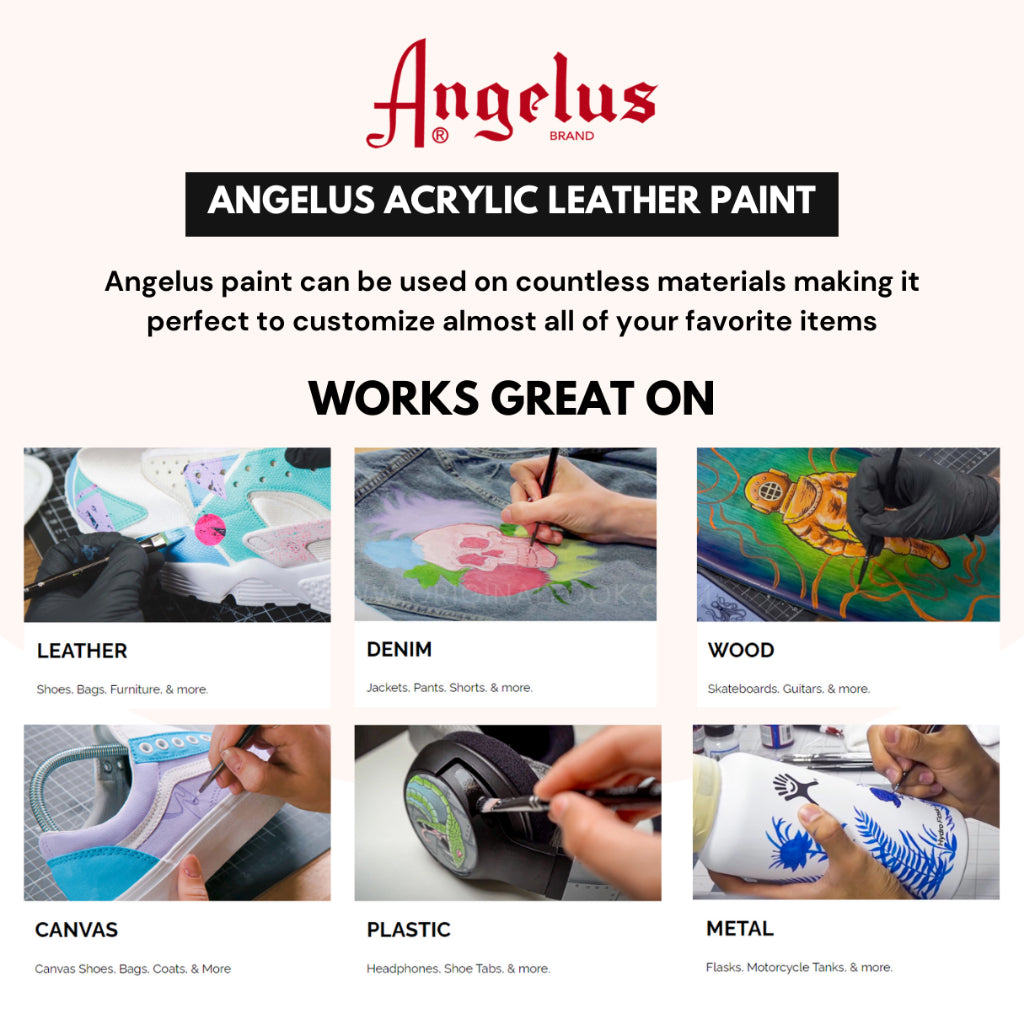 (80 Colors) Angelus Acrylic Leather Paint (L to Z) - ORIGINALFOOK
