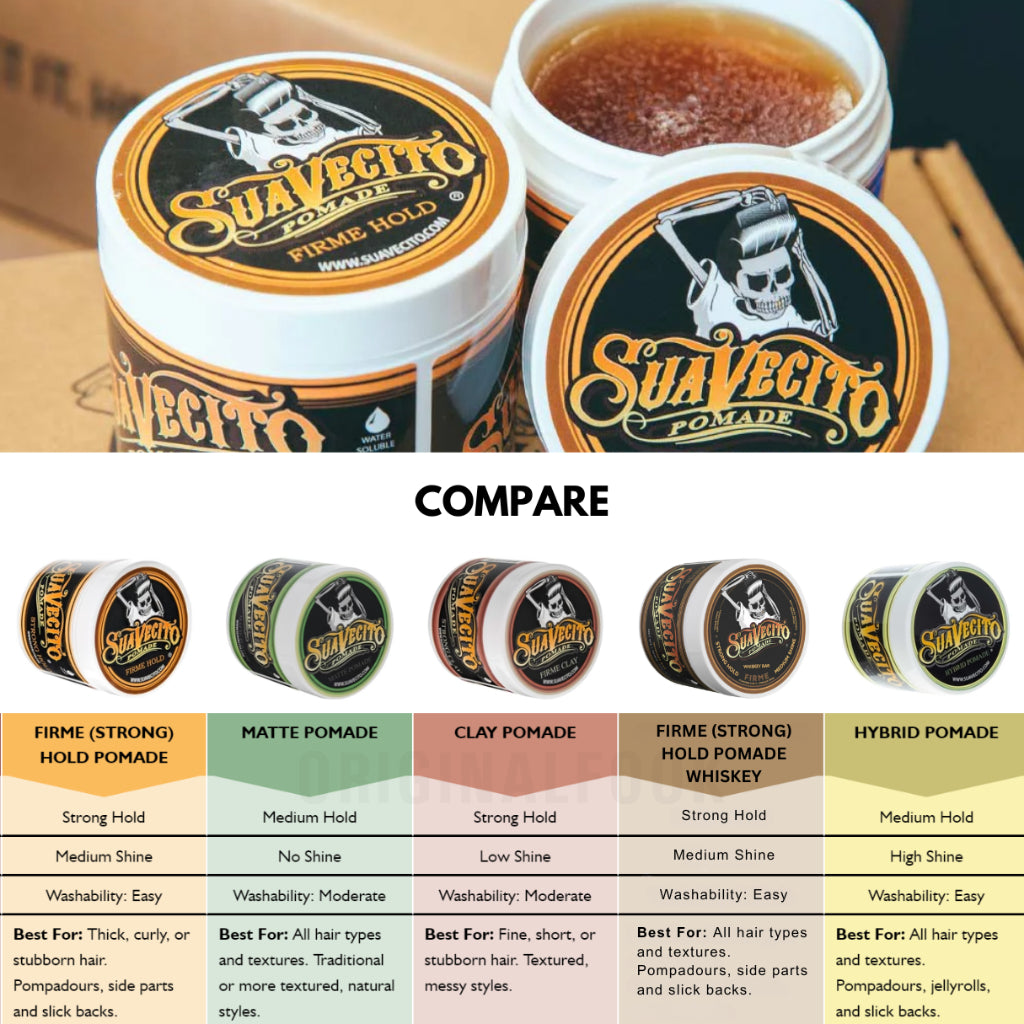 Suavecito Strong Hold Pomade Whiskey Bar Scent SUAVECITO SUAVECITO - originalfook singapore