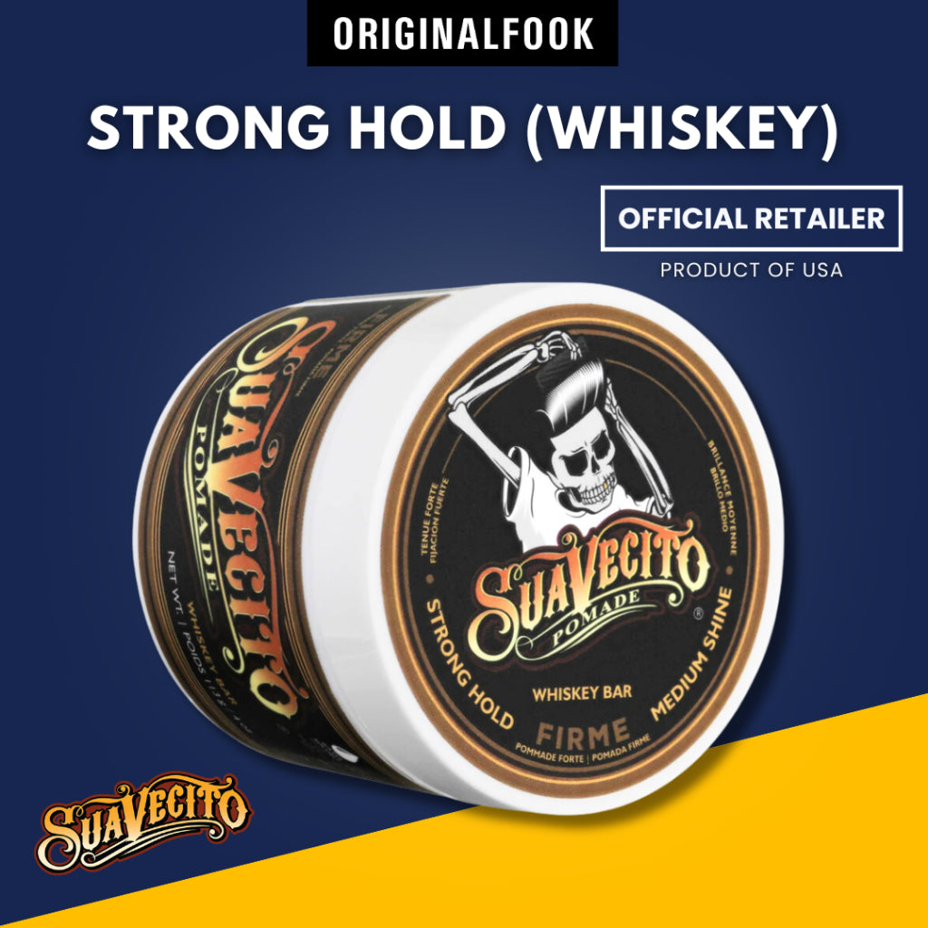 Suavecito Strong Hold Pomade Whiskey Bar Scent SUAVECITO SUAVECITO - originalfook singapore