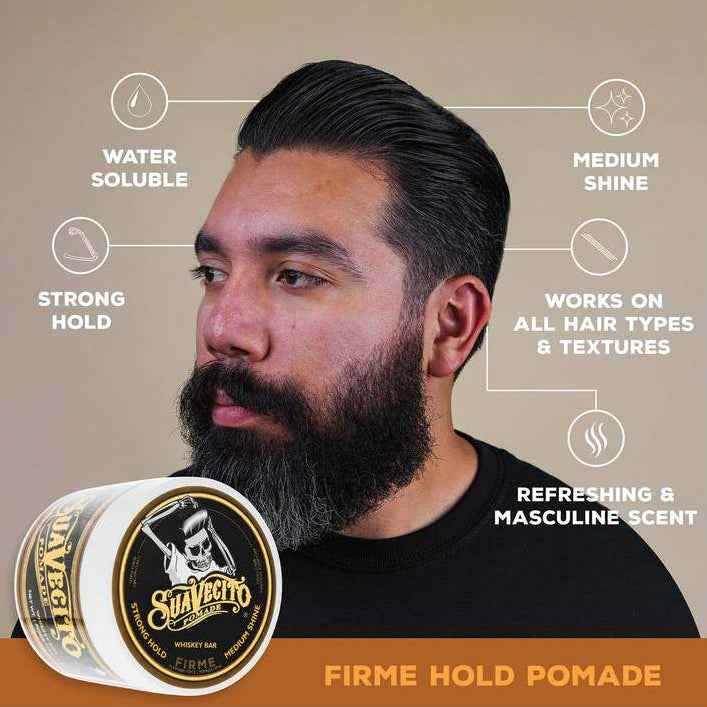 Suavecito Strong Hold Pomade Whiskey Bar Scent SUAVECITO SUAVECITO - originalfook singapore