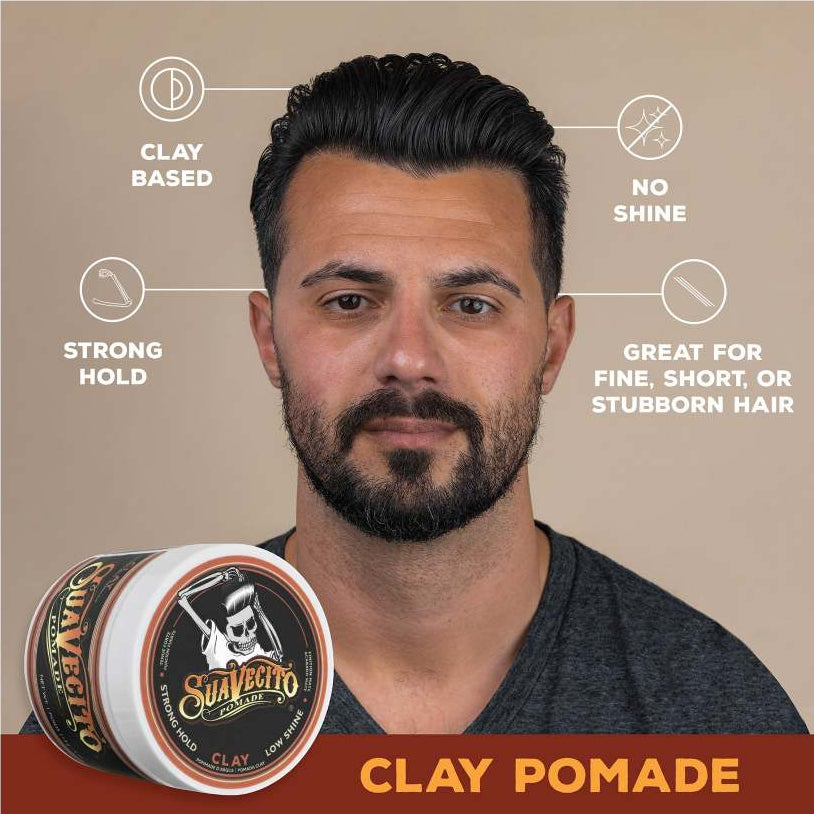 Suavecito Strong Hold Clay Pomade SUAVECITO SUAVECITO - originalfook singapore