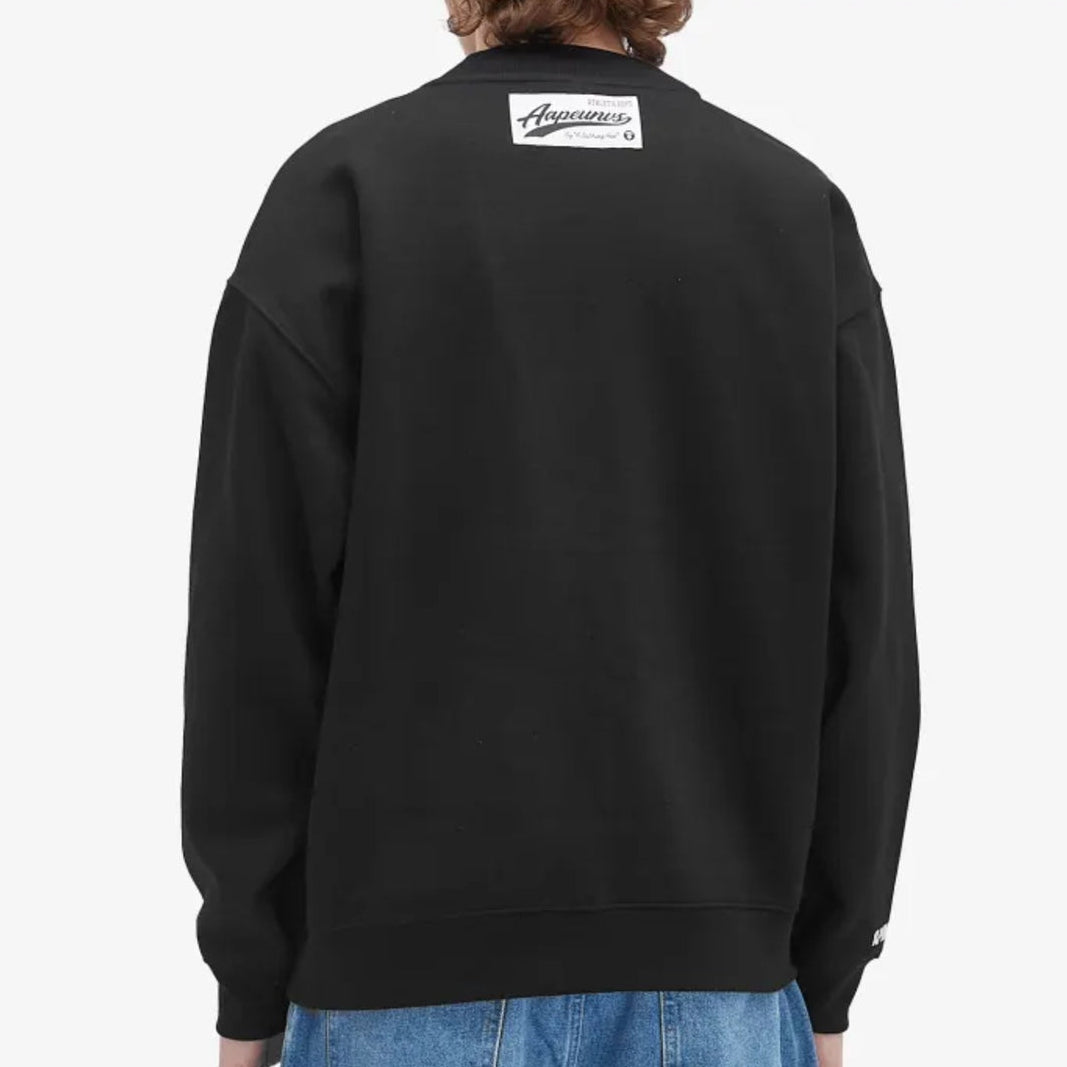 AAPE By Bathing Ape UNVS cardigan in gray with logo embroidery, displayed flat on a white background.