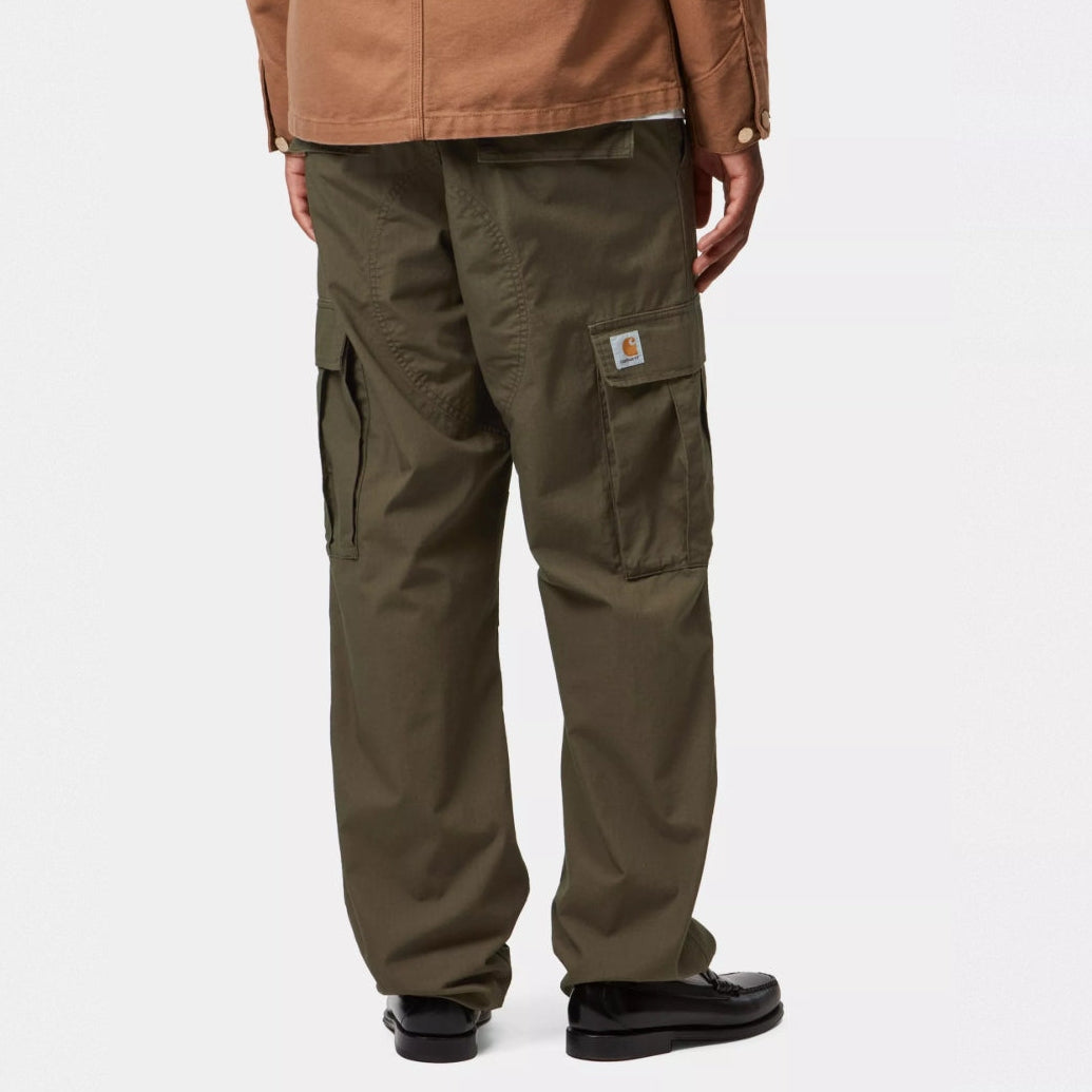 Carhartt WIP Regular Cargo Pants in Cypress green, featuring a classic straight-leg fit and utility pockets