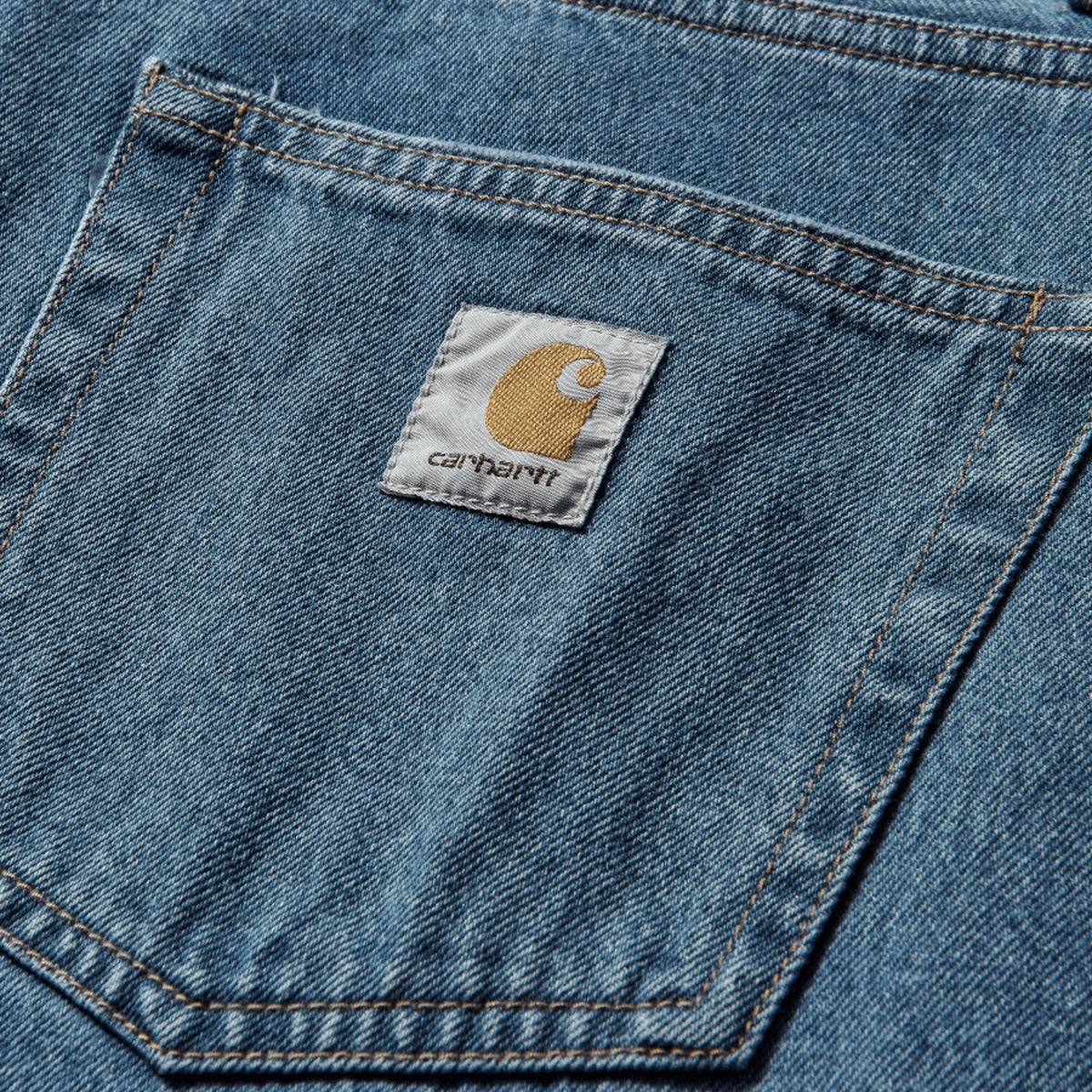 Carhartt WIP Landon jeans in blue heavy stone wash, front view