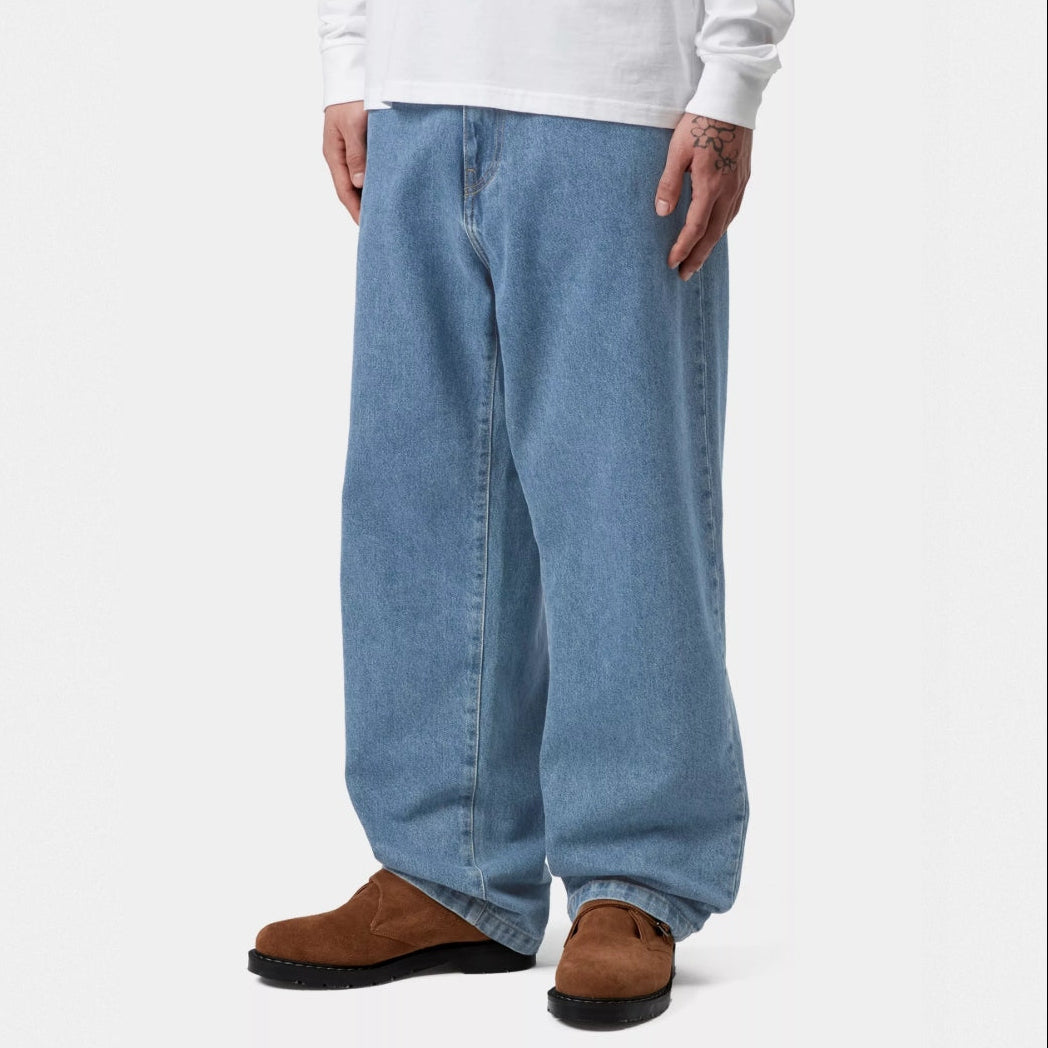 Carhartt WIP Landon Jeans in blue heavy stone wash denim, front view