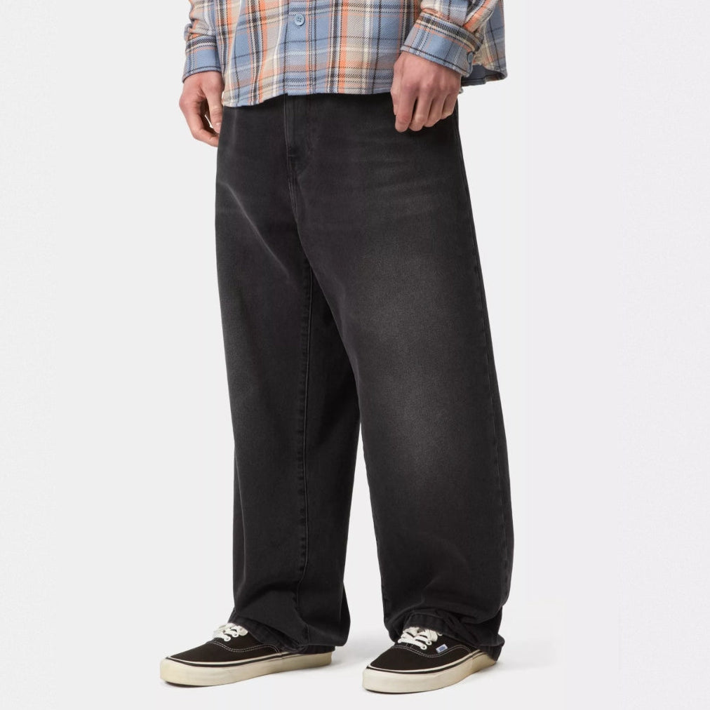 Carhartt WIP Landon jeans in blue black with worn bleached finish