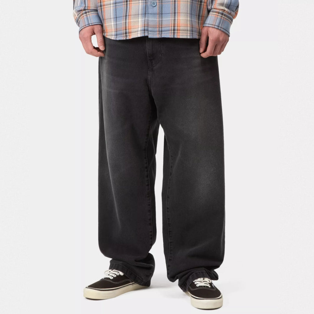 Carhartt WIP Landon jeans in blue-black denim with worn, bleached finish
