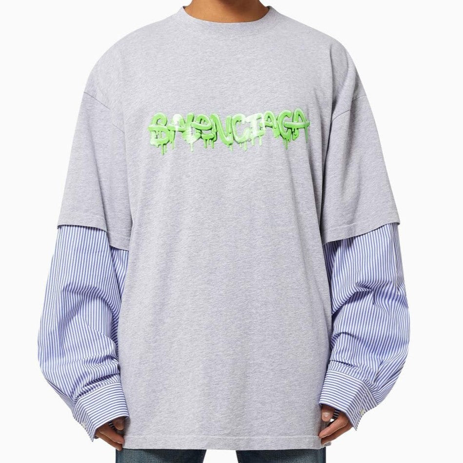 Balenciaga Slime Logo Tee Heather - ORIGINALFOOK