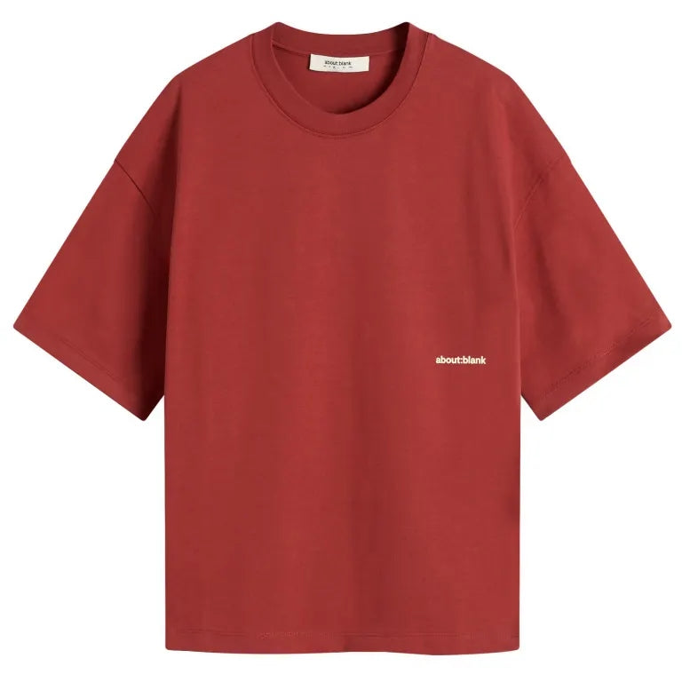 About:Blank Box Logo Tee Wine - ORIGINALFOOK