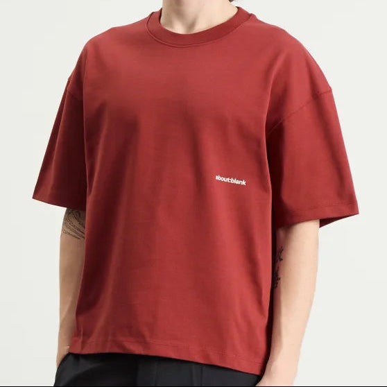 About:Blank Box Logo Tee Wine - ORIGINALFOOK