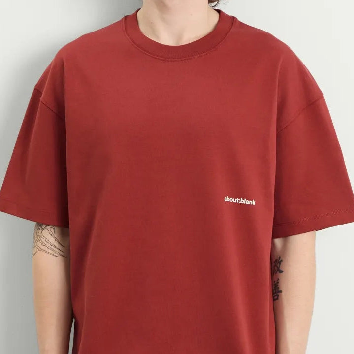 About:Blank Box Logo Tee Wine - ORIGINALFOOK