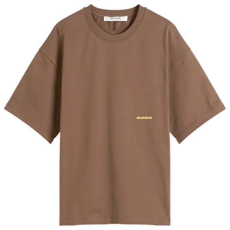 About:Blank Box Logo Tee Brown - ORIGINALFOOK