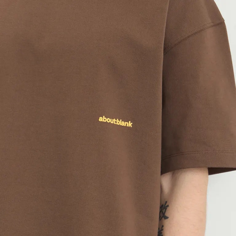 About:Blank Box Logo Tee Brown - ORIGINALFOOK