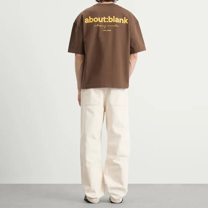 About:Blank Box Logo Tee Brown - ORIGINALFOOK