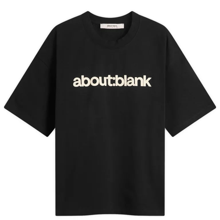 About:Blank Block Logo Tee Black - ORIGINALFOOK