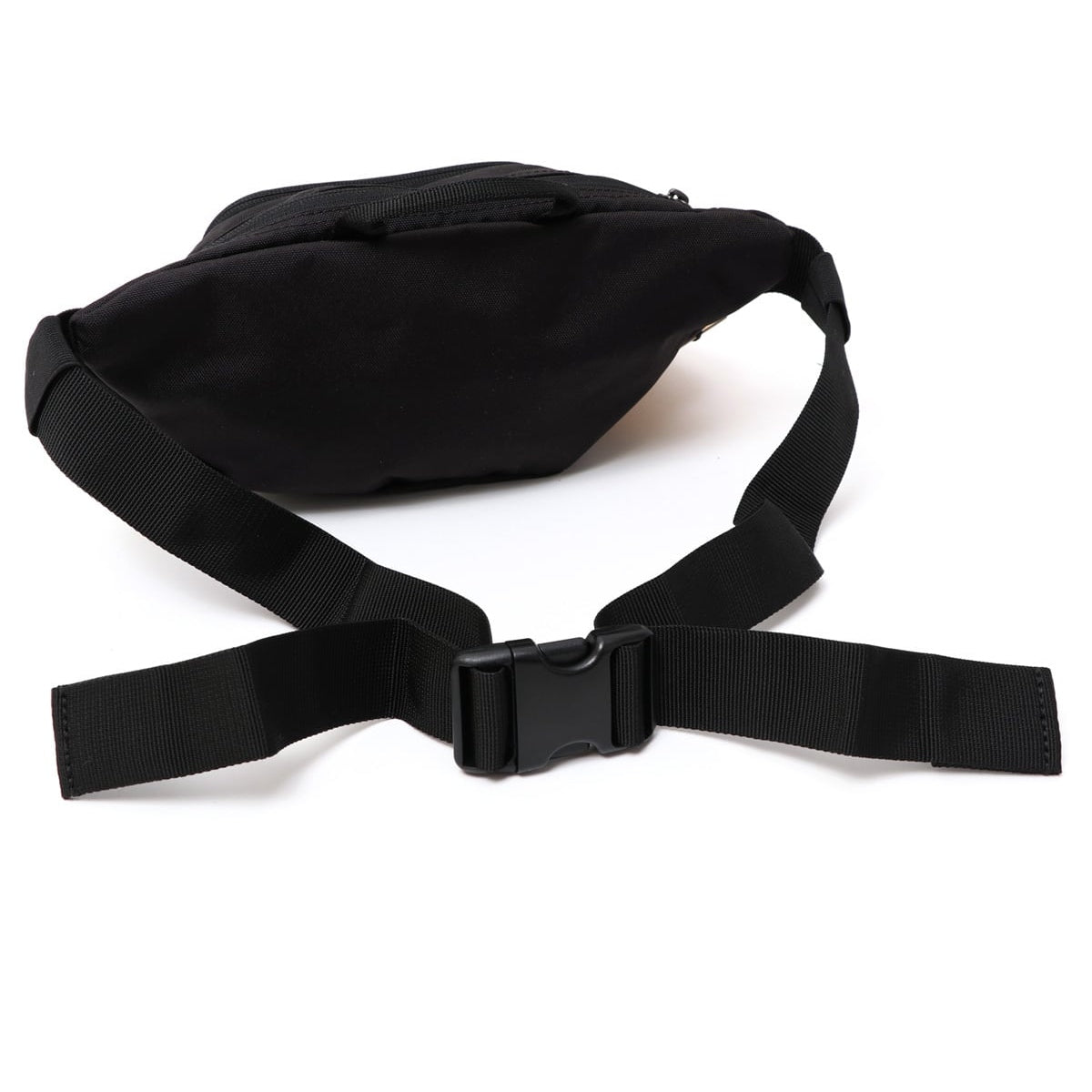 Black Carhartt Classic Waist Bag with adjustable strap and multiple compartments, designed for practical everyday use.