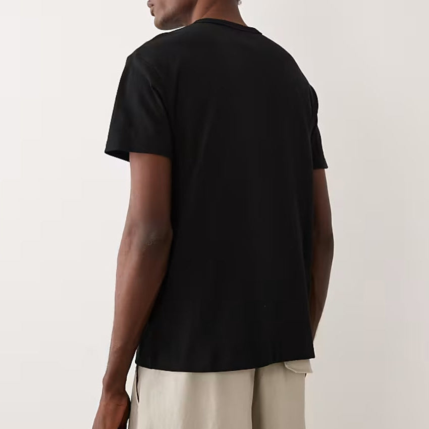 Black Polo Ralph Lauren classic fit heavyweight short sleeve tee, casual men's apparel, shown on a plain background.
