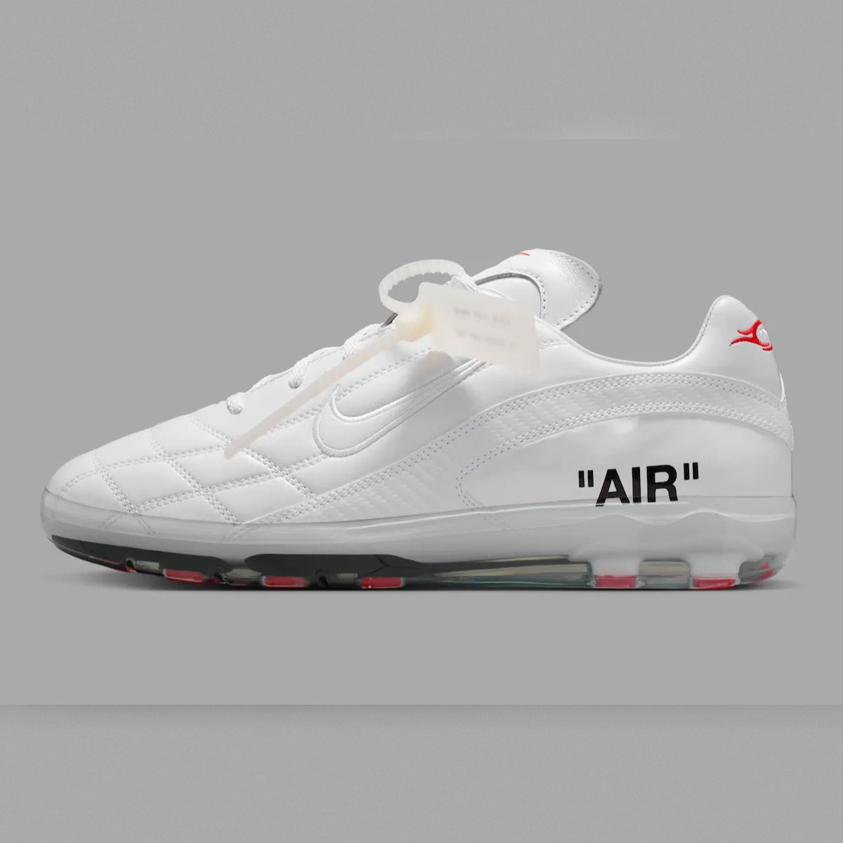 White Nike Cryoshot Zoom M9 shoes from the Virgil Abloh Archive x Nike collection, featuring sleek design and modern sneaker details.