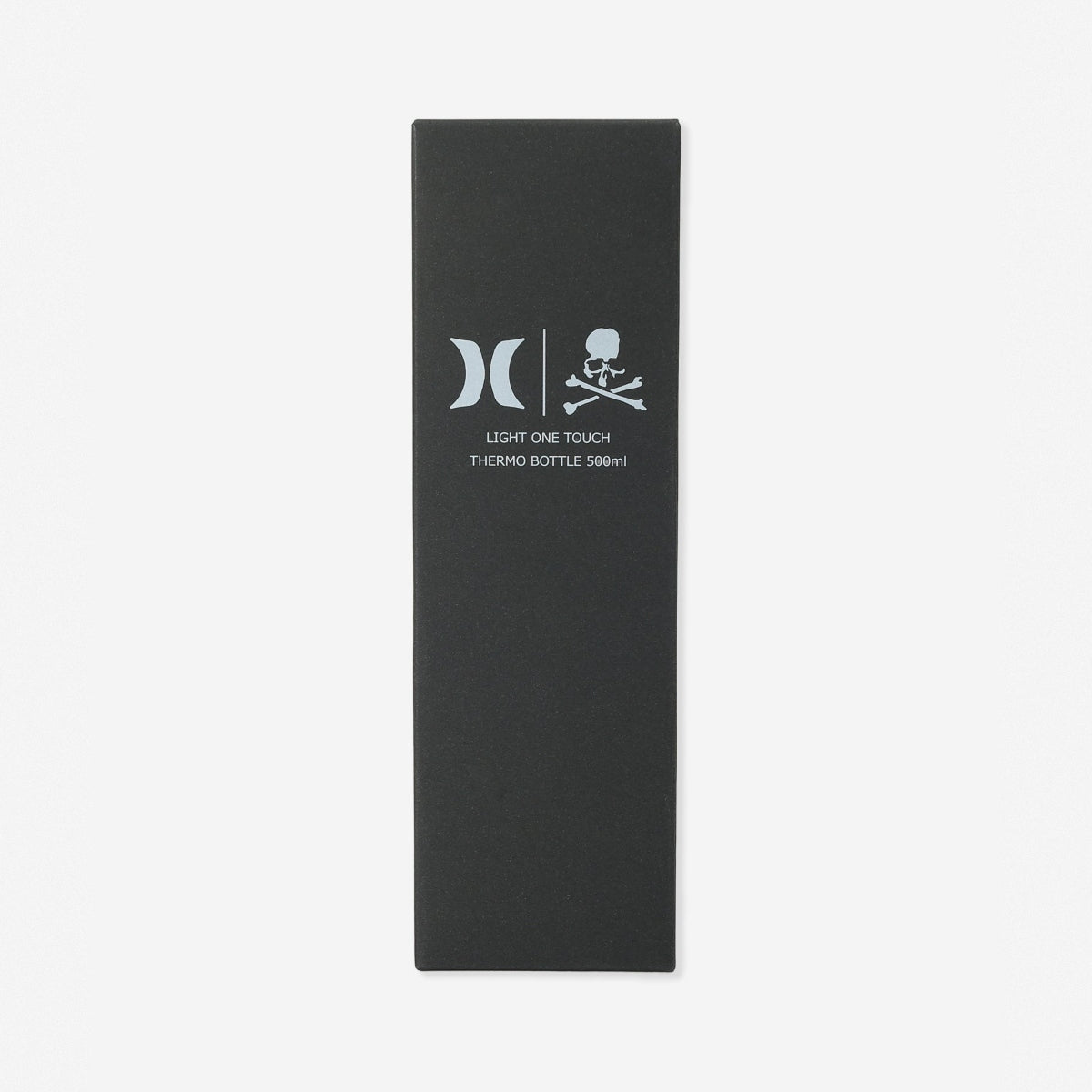 Mastermind Japan One-Touch Thermo Water Bottle 500ml, sleek black accessory with secure lid and compact design for hydration.