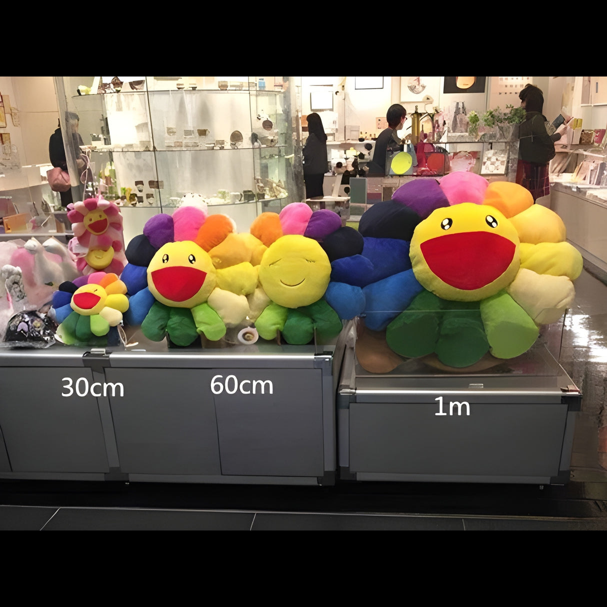 Takashi Murakami Flower Plush Cushion Rainbow 1m (Rare size)