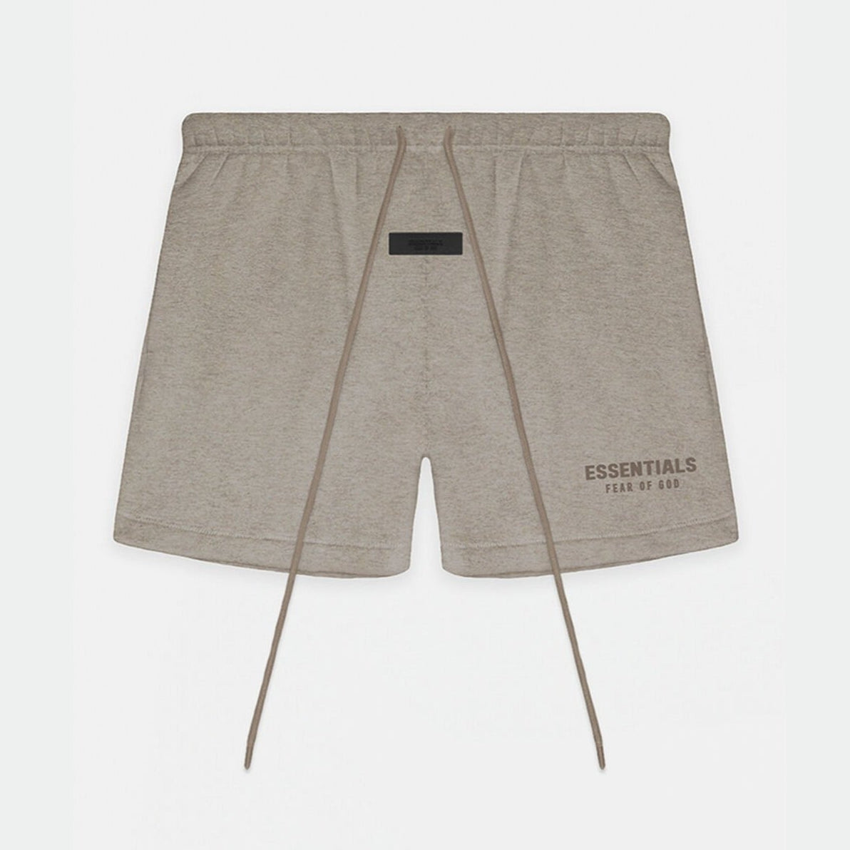 Fear of God Essentials Applique Logo Shorts Heather Grey - ORIGINALFOOK