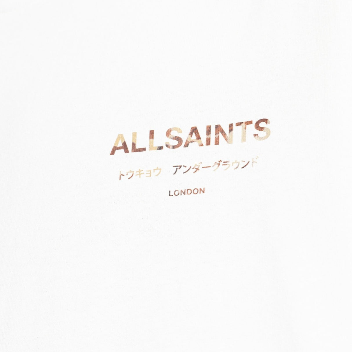 AllSaints Underground Logo Tee Ashen Dakota - ORIGINALFOOK