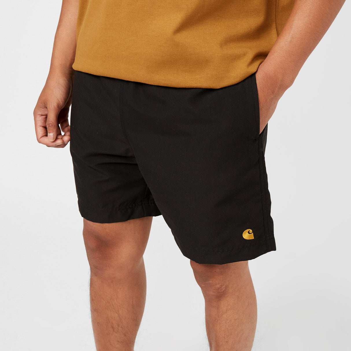 Carhartt WIP Chase Swim Shorts Black CARHARTT CARHARTT - originalfook singapore