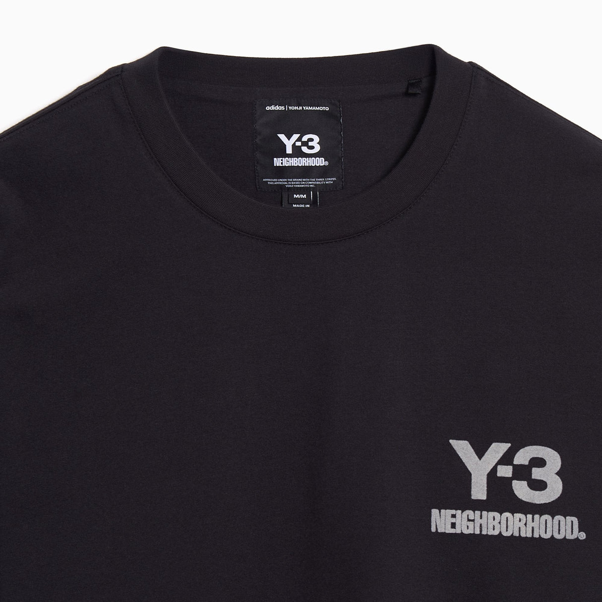 Neighborhood X Y-3 Logo Long Sleeve Tee Black