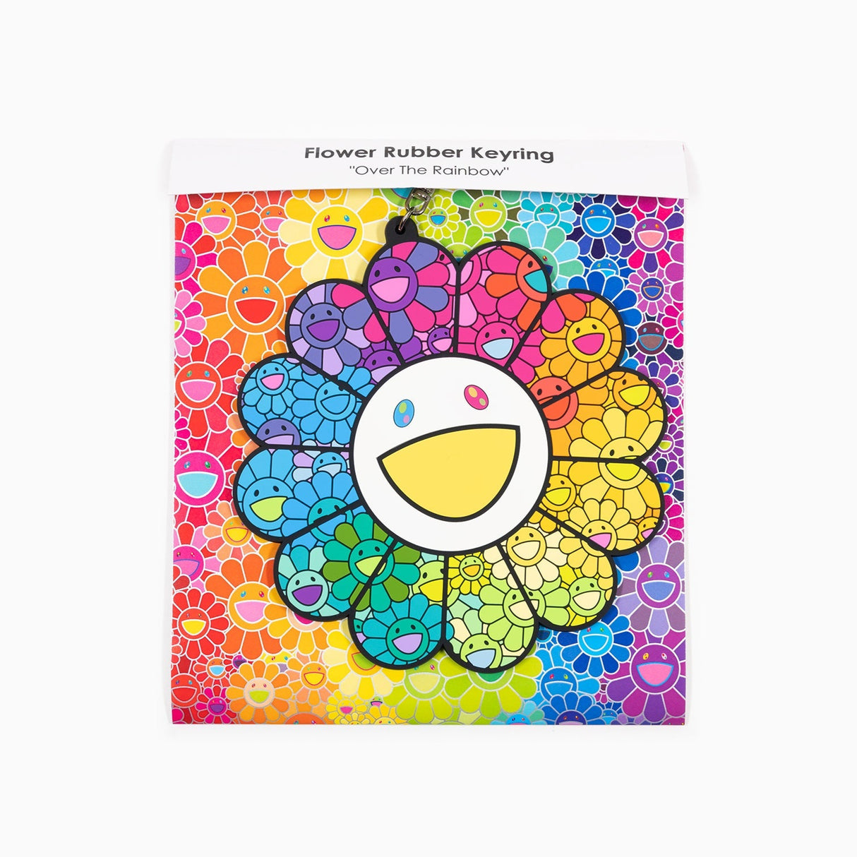 Takashi Murakami Kaikai Kiki Flower Rubber Keyring Rainbow Prism (13.5cm) TAKASHI MURAKAMI TAKASHI MURAKAMI - originalfook singapore