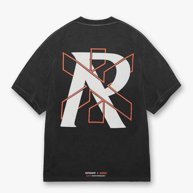 Represent X Marais Logo Lock Up Aged Black Tee - ORIGINALFOOK