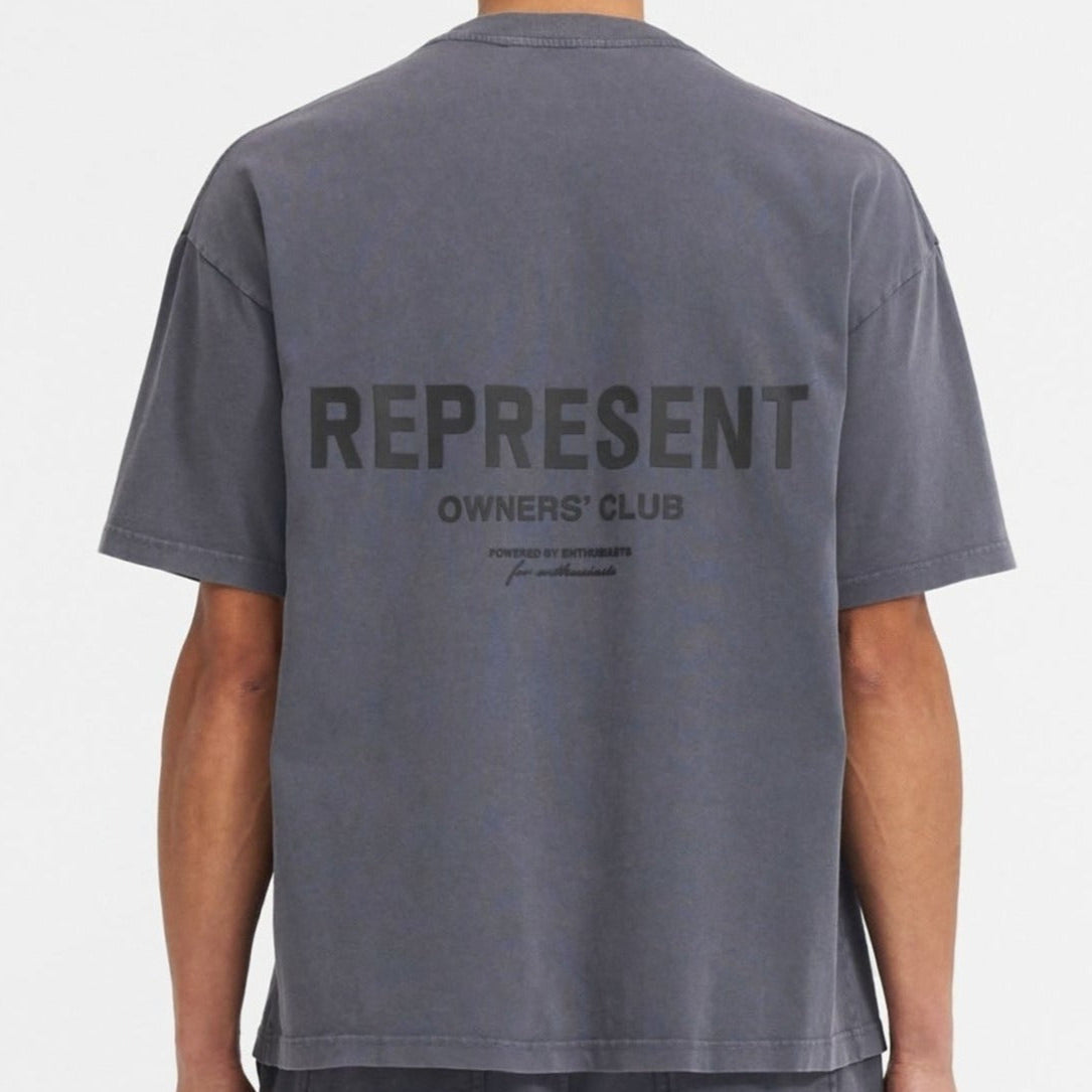 Represent Owners Club Logo Tee Storm REPRESENT REPRESENT - originalfook singapore