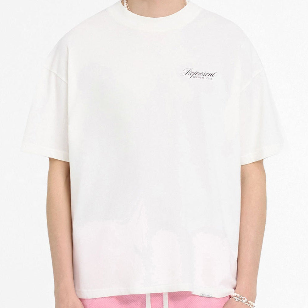 Represent Owners Club Script Tee White REPRESENT REPRESENT - originalfook singapore
