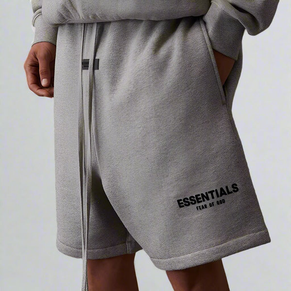 FEAR OF GOD Essentials Felt Logo Sweat Shorts Dark Oatmeal FEAR OF GOD FEAR OF GOD - originalfook singapore