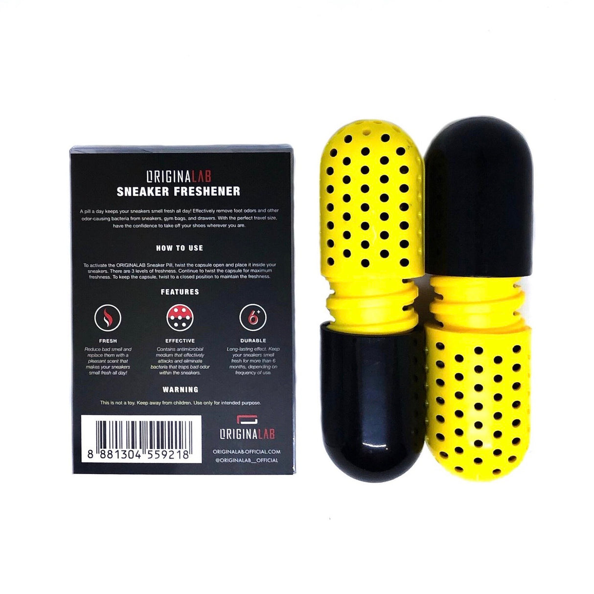 X1 PAIR ORIGINALAB Sneaker Freshener Yellow Pills originalab originalab - originalfook singapore