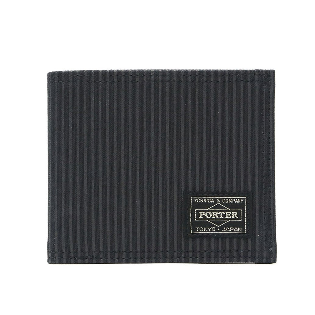 Black Porter Yoshida Japan Drawing Wallet with multiple compartments, crafted from durable fabric, designed for sleek organization.