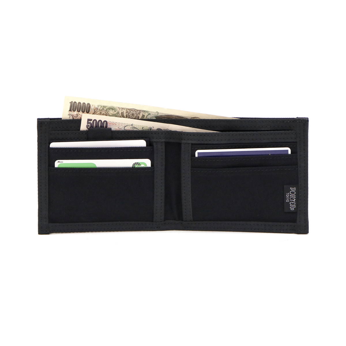 Black Porter Yoshida Japan Drawing Wallet from PORTER JAPAN featuring a sleek design and detailed craftsmanship.
