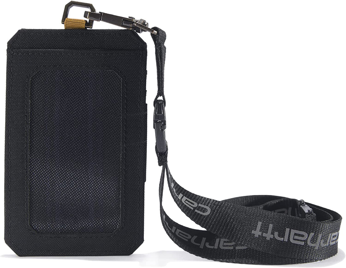 Carhartt USA ID Holder & Lanyard Set With Reflective Logo Black carhartt carhartt - originalfook singapore