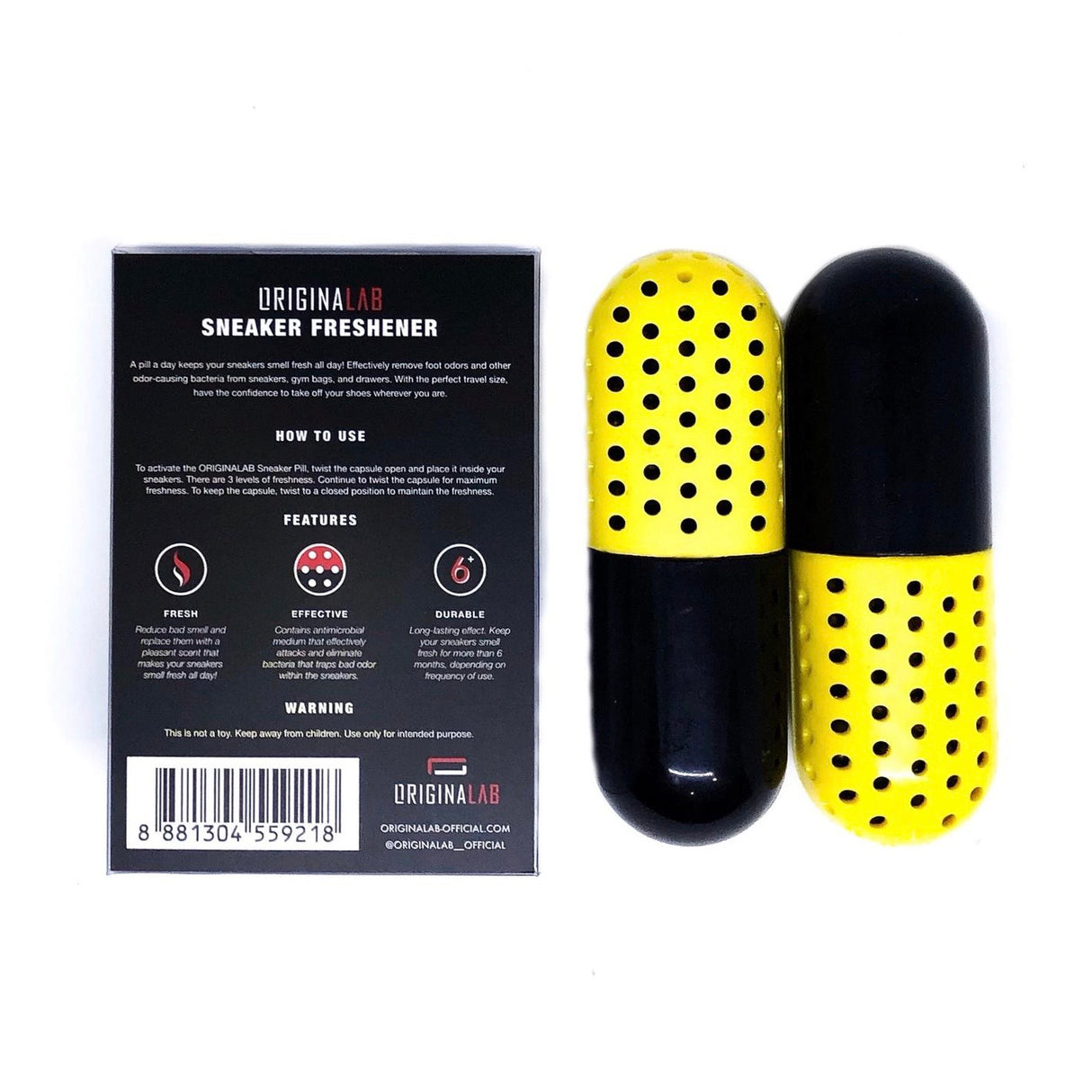 X1 PAIR ORIGINALAB Sneaker Freshener Yellow Pills originalab originalab - originalfook singapore