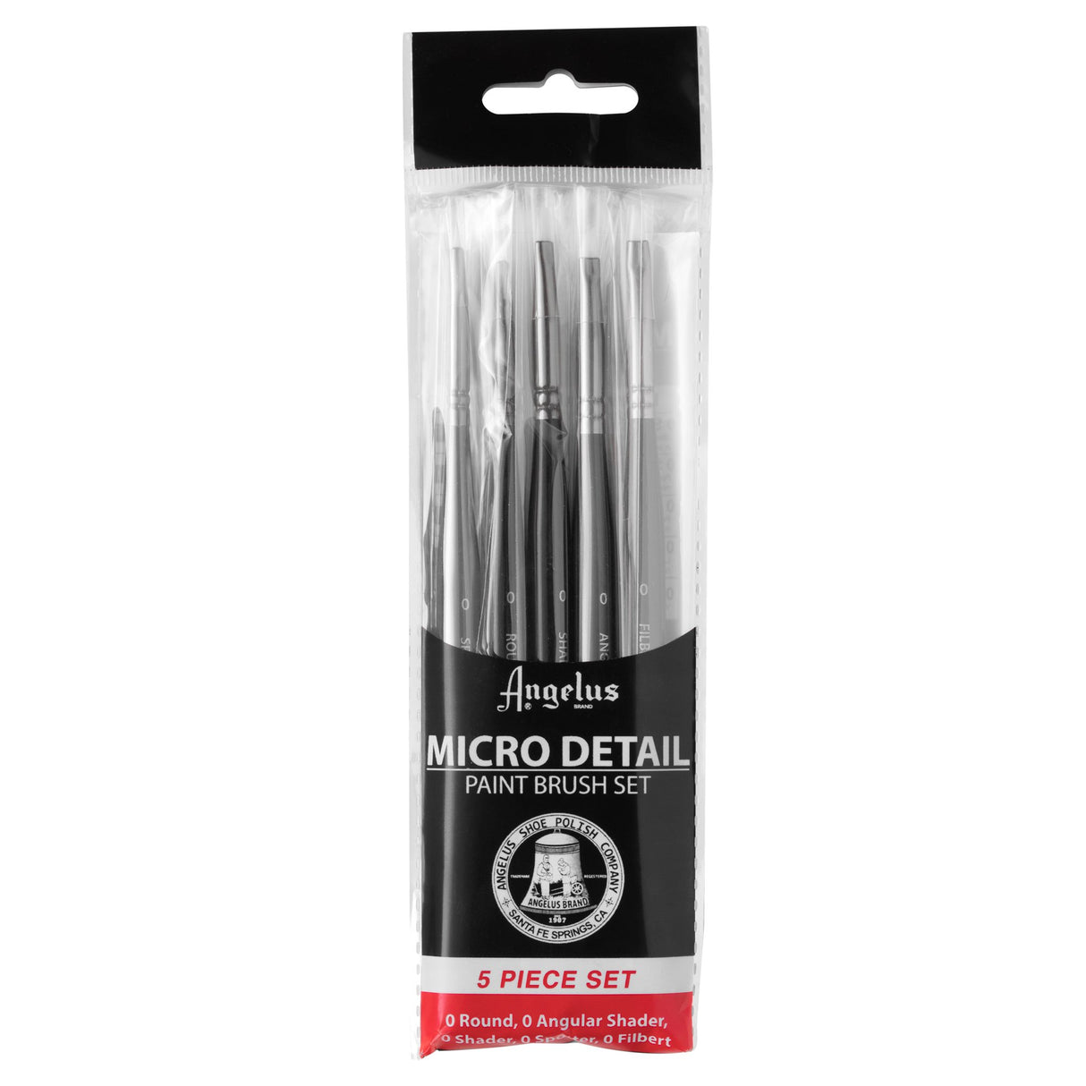Angelus 5 Piece Micro Detail Paint Brush Set angelus angelus - originalfook singapore